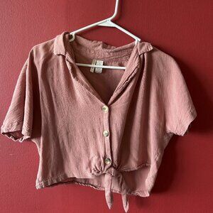 Button Up Tied Top